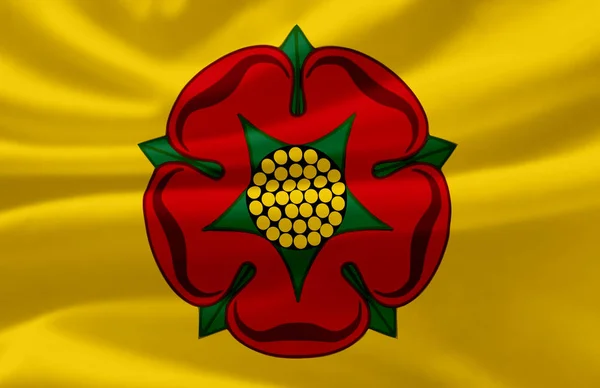 Lancashire acenando ilustração bandeira . — Fotografia de Stock