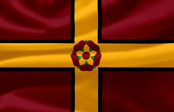 Northamptonshire ondeando bandera ilustración . — Foto de Stock