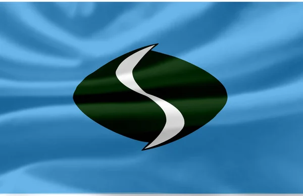 Shiriuchi dalgalı bayrak illüstrasyon. — Stok fotoğraf