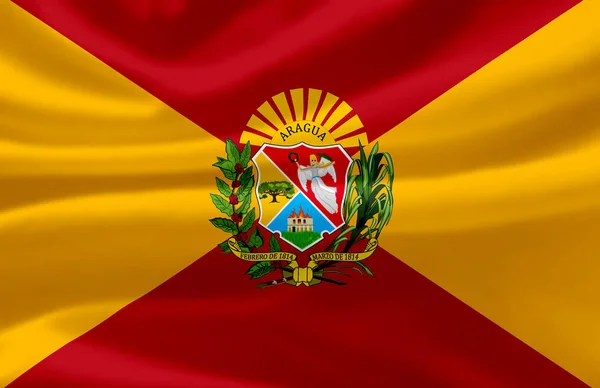 Aragua bayrak illüstrasyon sallayarak. — Stok fotoğraf