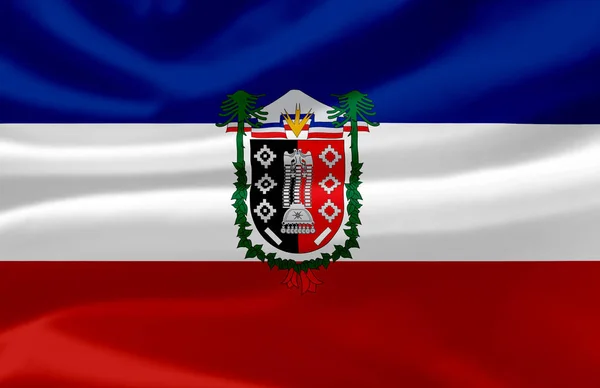 La Araucania ondeando bandera ilustración . — Foto de Stock