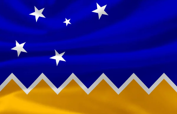 Magallanes bayrak illüstrasyon sallayarak. — Stok fotoğraf