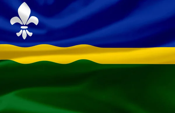 Flevoland acenando bandeira ilustração . — Fotografia de Stock