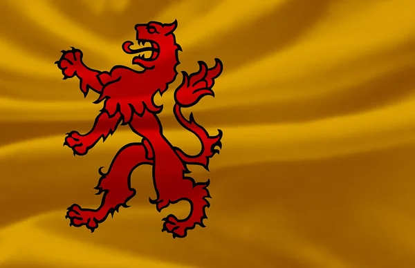 Південна Голландія розмахуючи прапор ілюстрація. — стокове фото