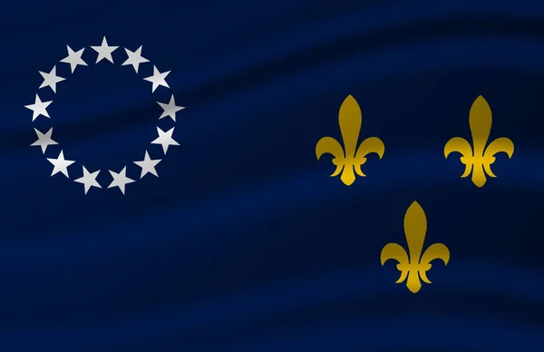 Louisville Kentucky zwaaiende vlag illustratie. — Stockfoto