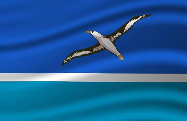 Midway Islands waving flag illustration. — Stock Photo, Image