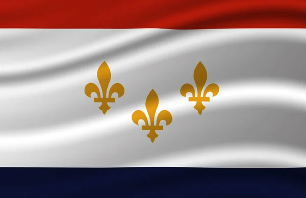 New Orleans Louisiana zwaaien vlag illustratie. — Stockfoto