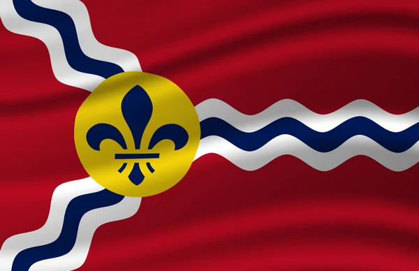 St. Louis Missouri acenando ilustração bandeira . — Fotografia de Stock