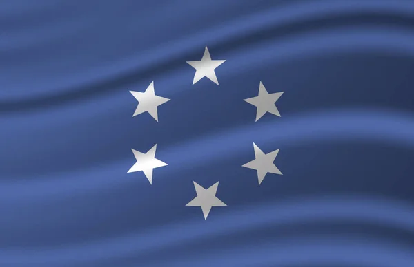 信任太平洋群岛领土挥舞旗帜插图. — 图库照片