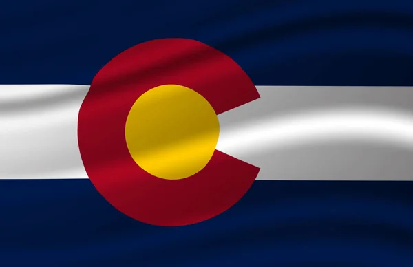Colorado waving flag illustration.