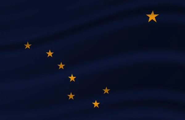 Alaska ondeando bandera ilustración . —  Fotos de Stock