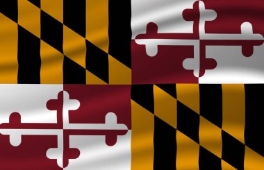 Maryland bayrak illüstrasyon sallayarak.