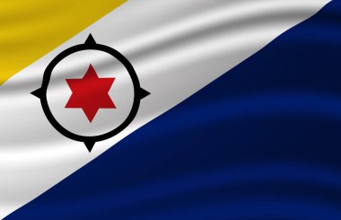 Bonaire dalgalı bayrak illüstrasyon.