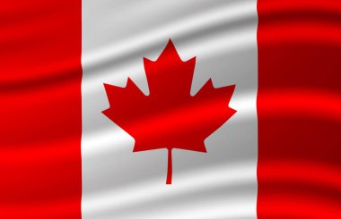 Kanada bayrak illüstrasyon sallayarak.