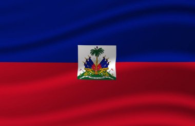 Haiti dalgalı bayrak illüstrasyon.