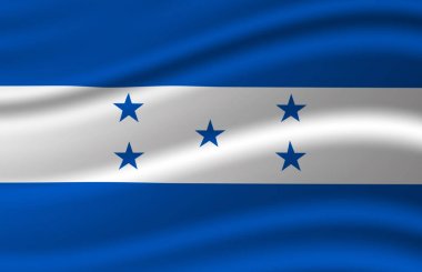 Honduras bayrak illüstrasyon sallayarak.