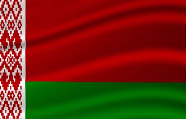 Beyaz Rusya bayrak illüstrasyon sallayarak.