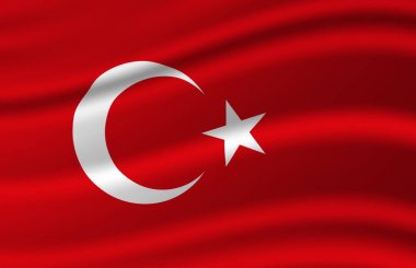 Türkiye bayrak illüstrasyonsal.