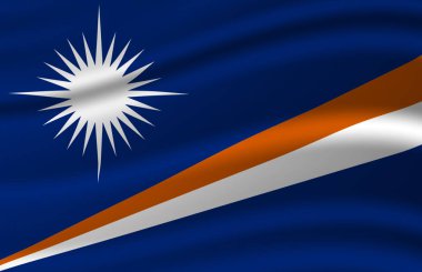 Marshall Adaları bayrak illüstrasyon sallayarak.