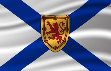 Nova Scotia dalgalı bayrak illüstrasyon.