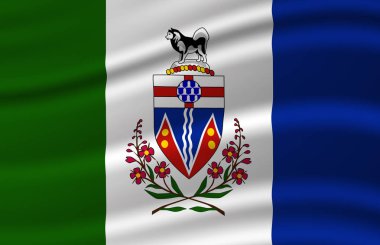 Yukon dalgalı bayrak çizimi.