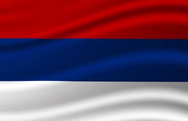 Misiones bayrak illüstrasyon sallayarak.