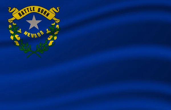 Nevada ondeando bandera ilustración . —  Fotos de Stock