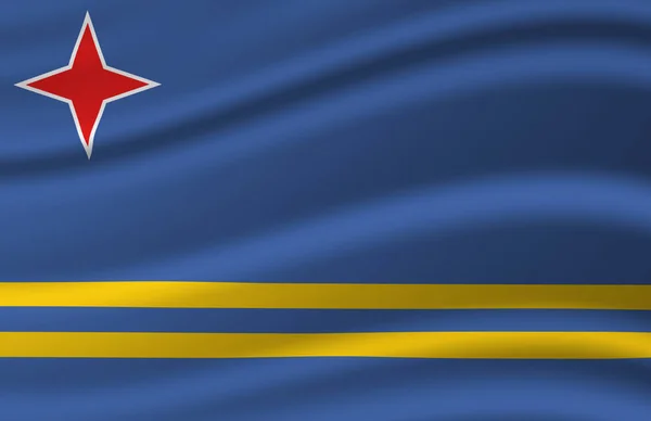 Aruba acenando bandeira ilustração . — Fotografia de Stock