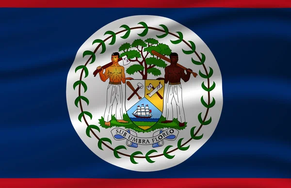 Belize machając flagą ilustracji. — Zdjęcie stockowe