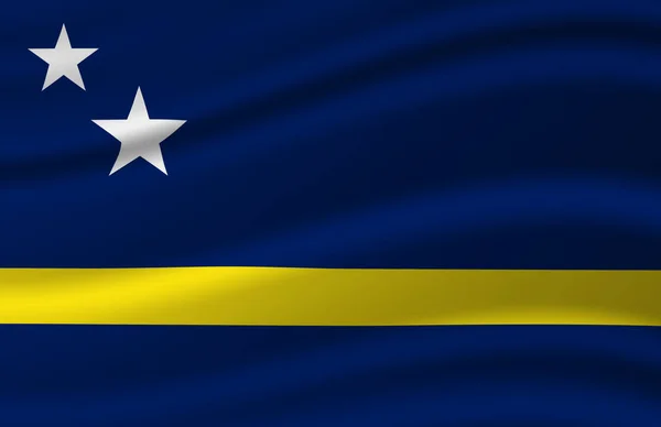 Curaçao schwenkt Flagge. — Stockfoto