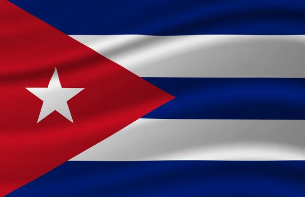 Cuba zwaaiende vlag illustratie. — Stockfoto