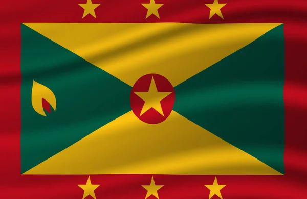 Grenada mávající vlajka. — Stock fotografie