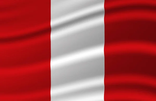 Peru viftande flagga illustration. — Stockfoto