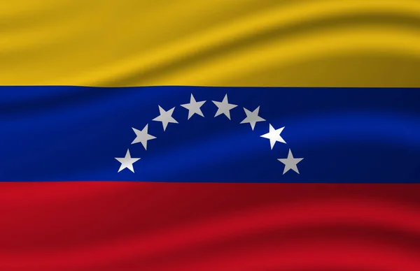 委内瑞拉挥舞国旗插图. — 图库照片