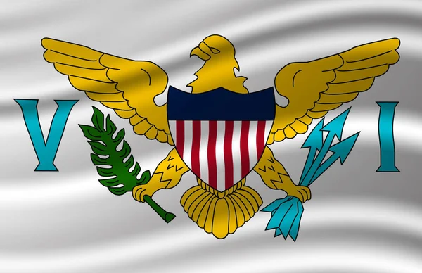 Віргінські острови розмахуючи прапор ілюстрація. — стокове фото