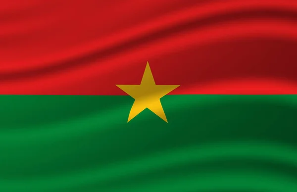 Burkina Faso viftande flagga illustration. — Stockfoto