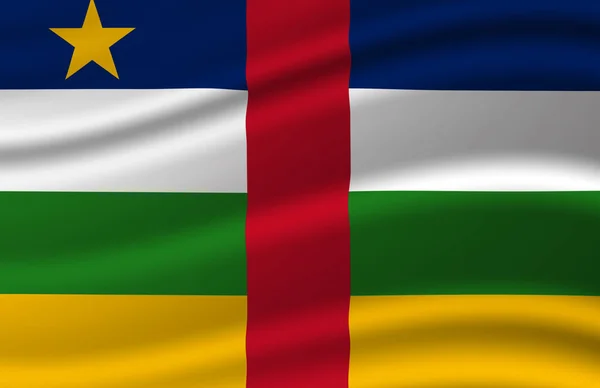 Centraal-Afrikaanse Republiek zwaaiende vlag illustratie. — Stockfoto