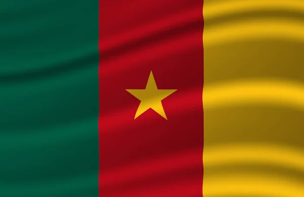 Camerun sventola bandiera illustrazione . — Foto Stock