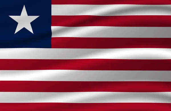 Liberia schwenkt Flagge. — Stockfoto