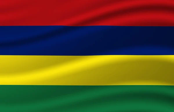 Mauritius waving flag illustration. — Stock Photo, Image