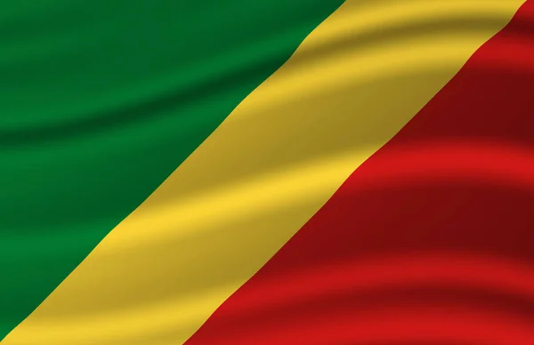 Kongo Cumhuriyeti bayrak illüstrasyon sallayarak. — Stok fotoğraf