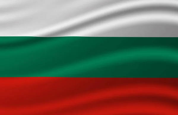 Bulgaristan bayrak illüstrasyon sallayarak. — Stok fotoğraf
