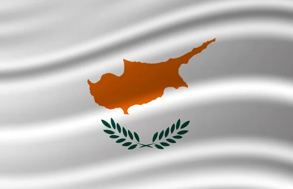 Cyprus zwaaiende vlag illustratie. — Stockfoto
