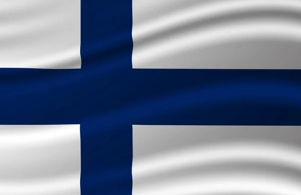 Finland zwaaien vlag illustratie. — Stockfoto