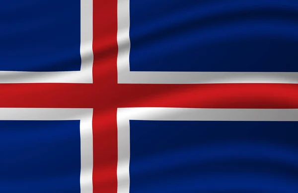 Illustration du drapeau de l'Islande . — Photo