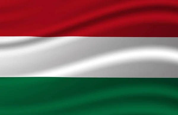 Hungria acenando ilustração bandeira . — Fotografia de Stock