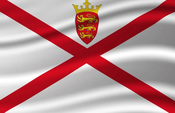 Jersey bayrak illüstrasyon sallayarak. — Stok fotoğraf