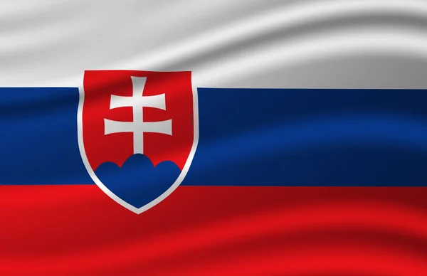 Slovakien viftande flagga illustration. — Stockfoto