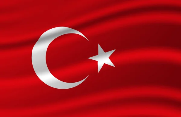 Türkiye bayrak illüstrasyonsal. — Stok fotoğraf