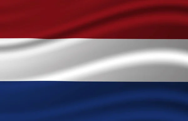 Hollanda bayrak illüstrasyon sallayarak. — Stok fotoğraf